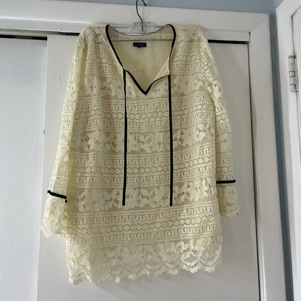 XL Talbots Tunic Lace Top